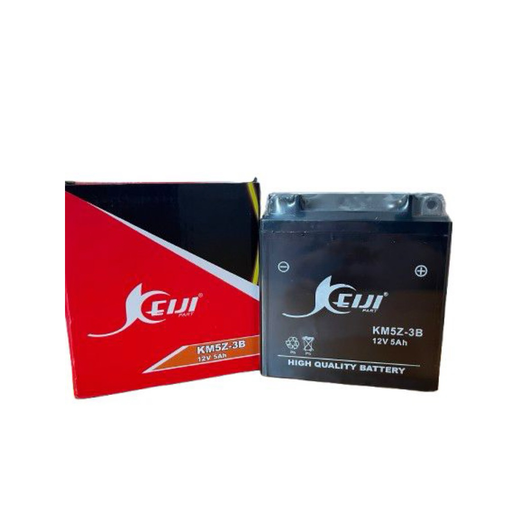 Aki Motor KEIJI KTZ 5S dan KM5Z 3B 12V 5Ah Kering Maintenance Free Untuk Motor Matic dan Bebek