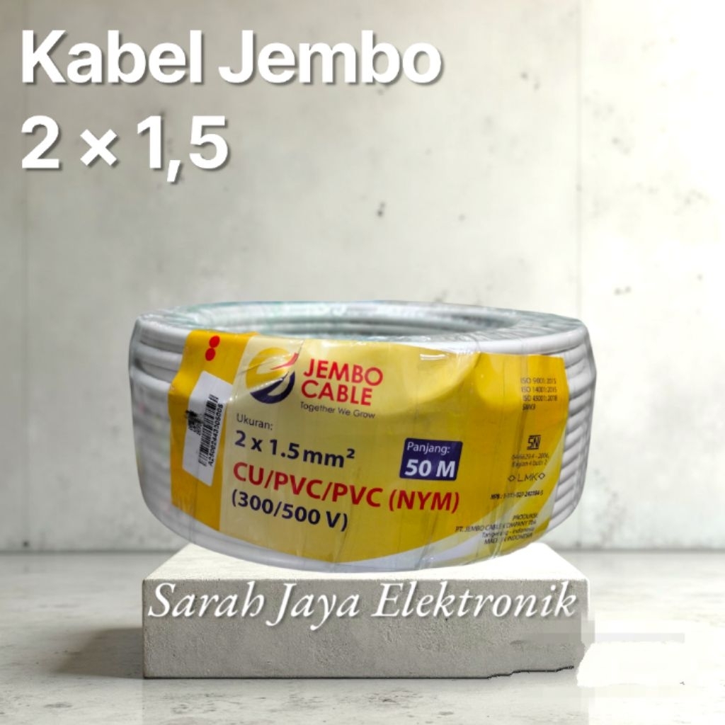 KABEL JEMBO 2 X 1,5 MM /NYM