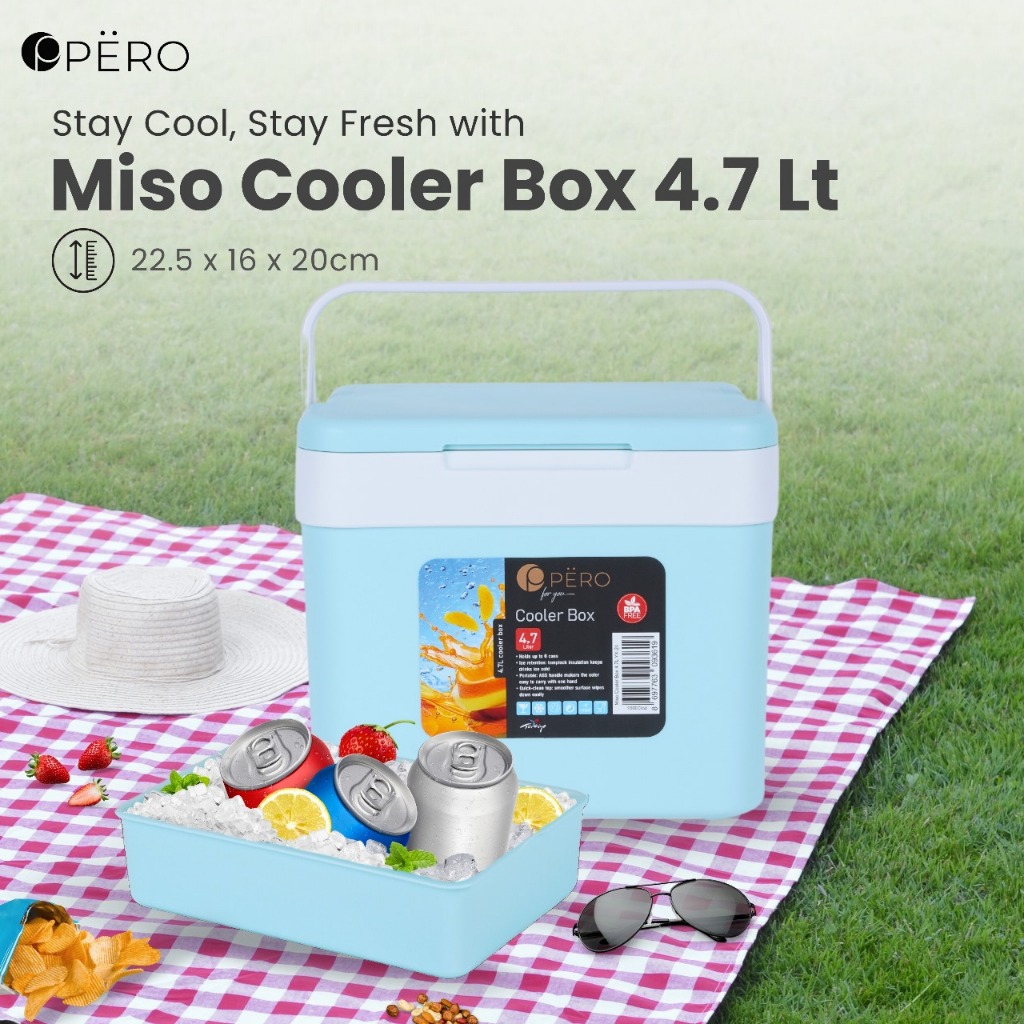 Pero Miso Cooler Box 4.7 lt / Cooler Box Outdoor Ukuran Besar Picnic Cooler Plastik