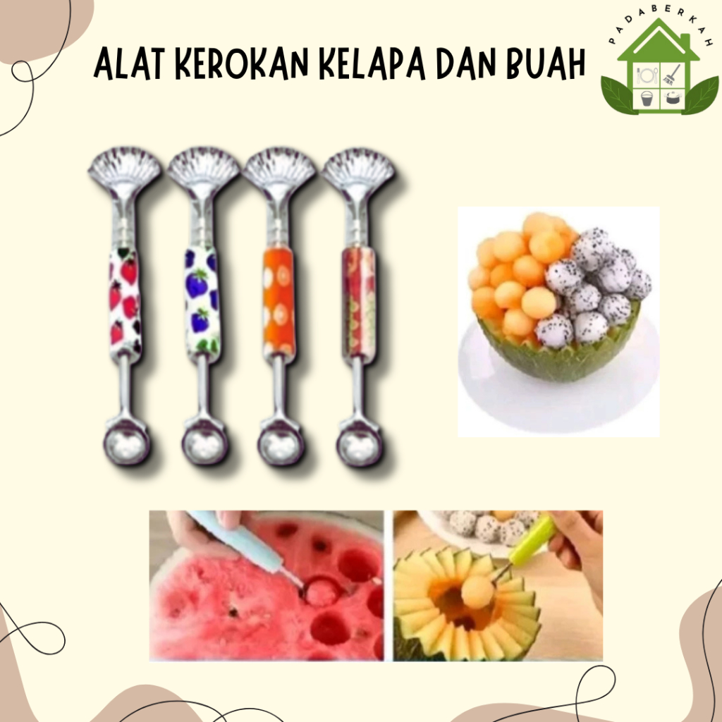 Alat Kerokan Kelapa Kerokan Kelapa Muda Kerokan Blewah Kerokan Cetakan Buah Koktail