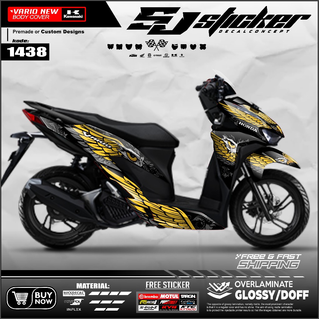 1438 Dekal full body Vario 125/150 New Decal Vario New 125 Full Body