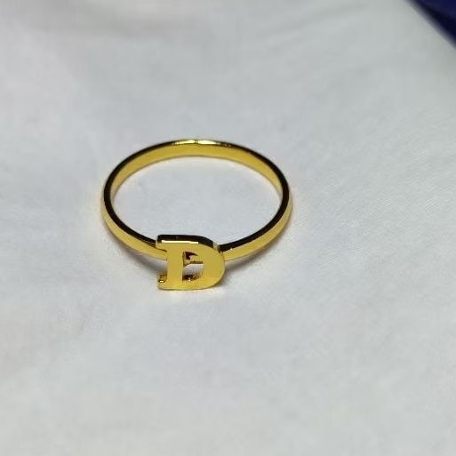 cincin titanium lapis emas asli 24k