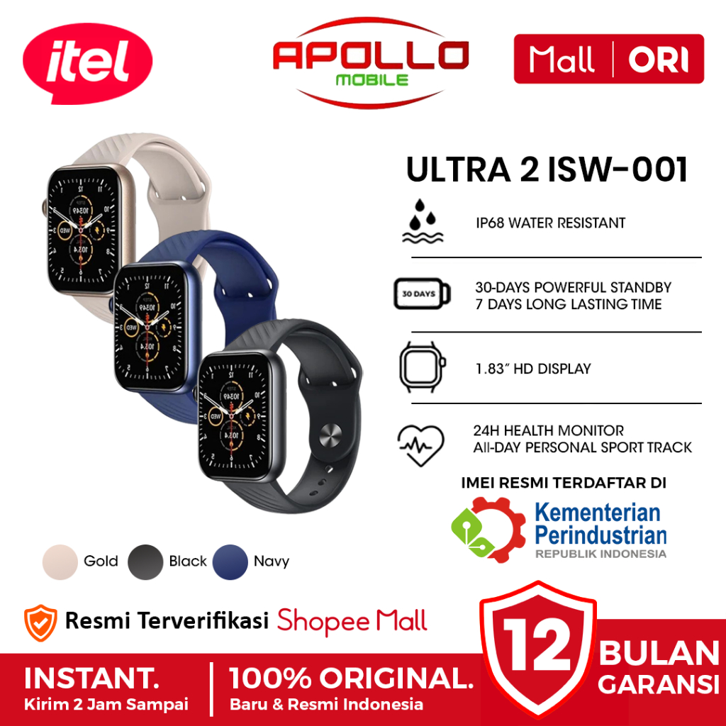 Itel Smartwatch Ultra2 ISW-011 - Garansi Resmi