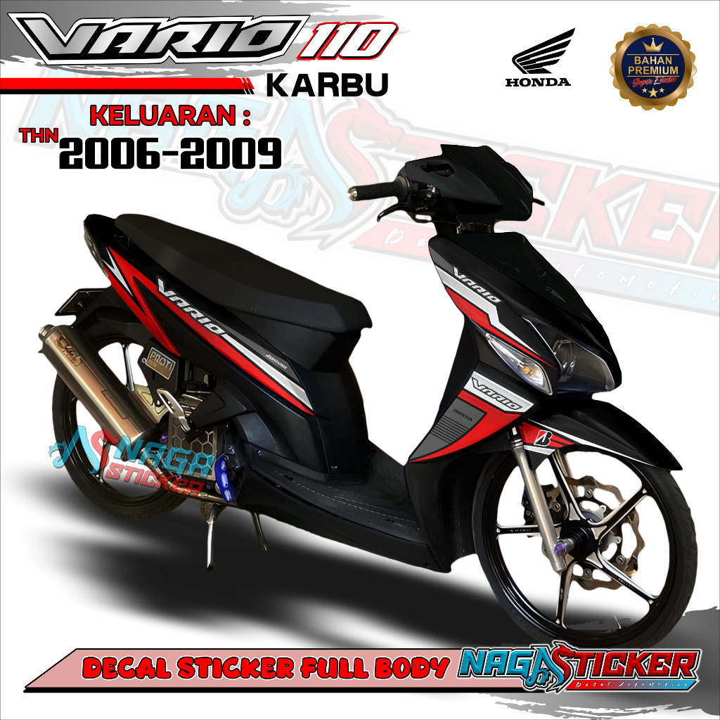 COD Decal Sticker Motor Full Body Honda Vario 110 Karbu 2006 Motif Racsimple VRK14 Desain BisaCustom