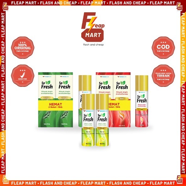 SO FRESH Minyak Angin Aromatherapy 2pcs Hot - Eucalyptus 10ml
