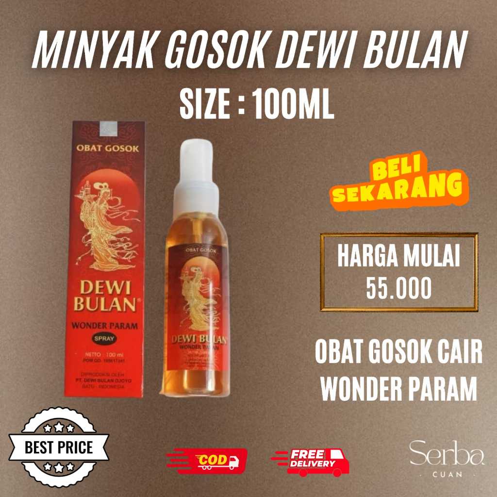 OBAT GOSOK DEWI BULAN SPRAY 100ml - Minyak Gosok Minyak Urut