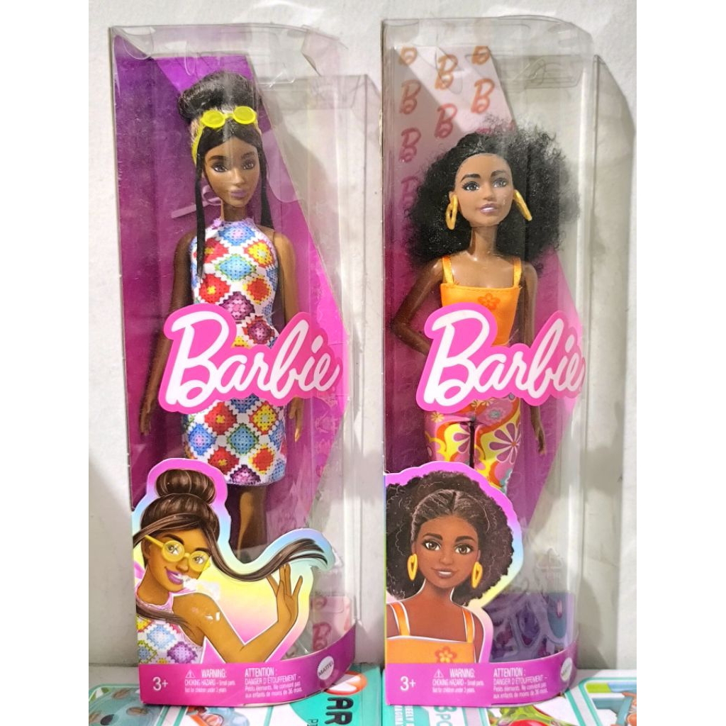 Barbie Fashionistas Black Hair Mattel-Mainan Boneka Barbie Mattel-Original