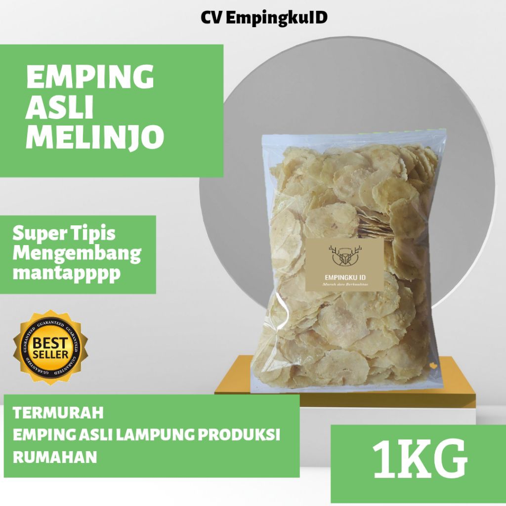 Emping Melinjo Mentah Ori 1kg Emping rumahan emping murah emping lampung emping kecil emping besar