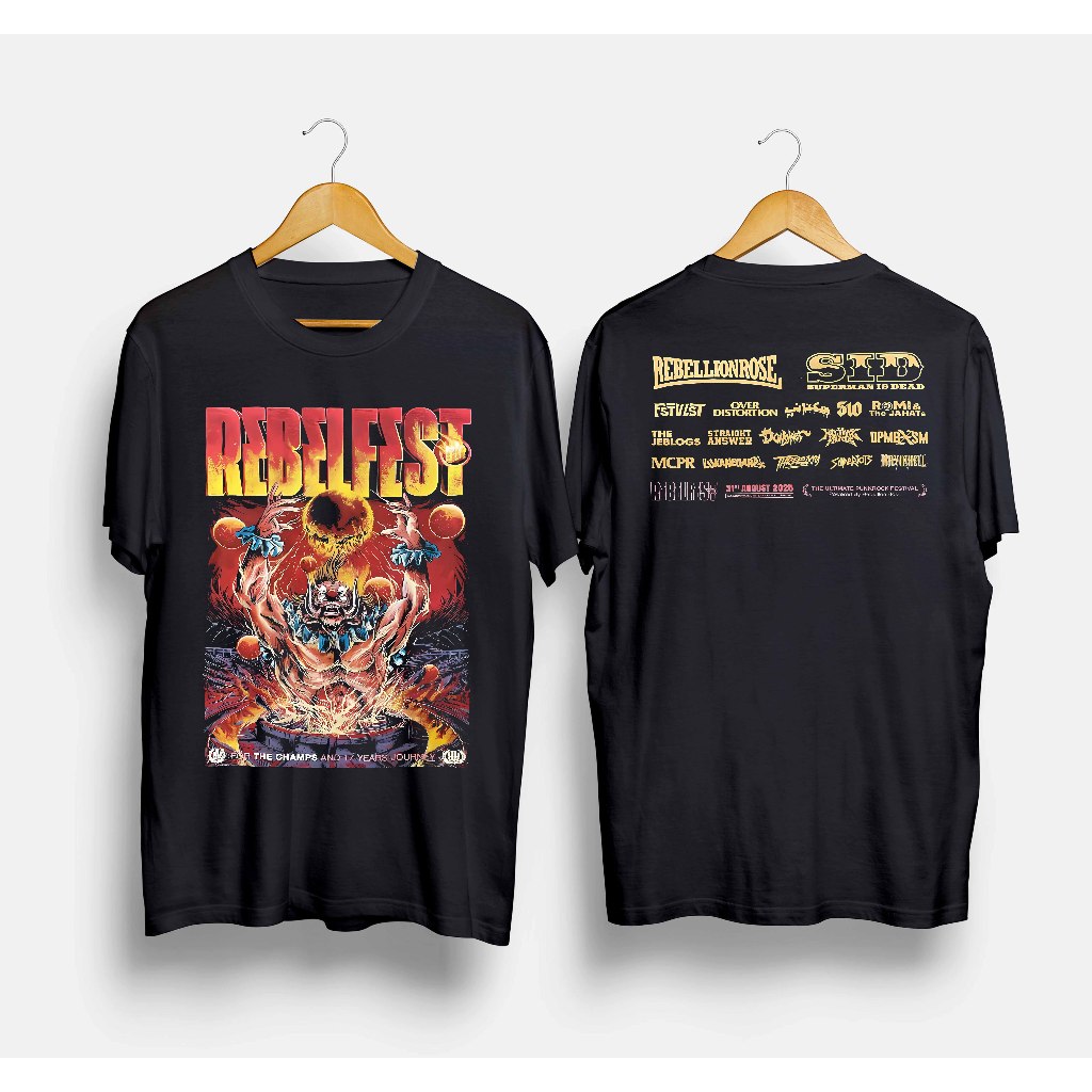 Tshirt Music Rebelfest - Ignite / Kaos Musik Rock Metal