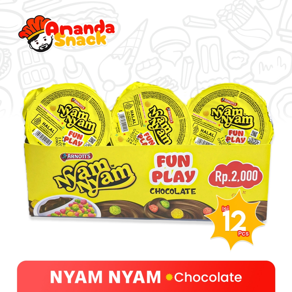 NyamNyam FunPlay Chocolate / Nyam Nyam Cokelat 1 Box Isi 12 Pcs