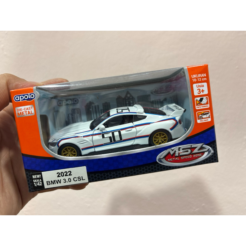 Apolo Diecast 2022 BMW 3.0 CSL MPower #50 Skala 1/42