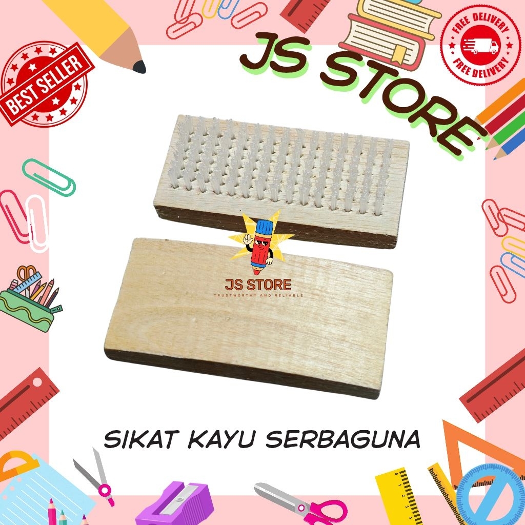 Sikat Cuci Baju Kayu / Sikat Sepatu / Sikat Lantai / Sikat Kayu