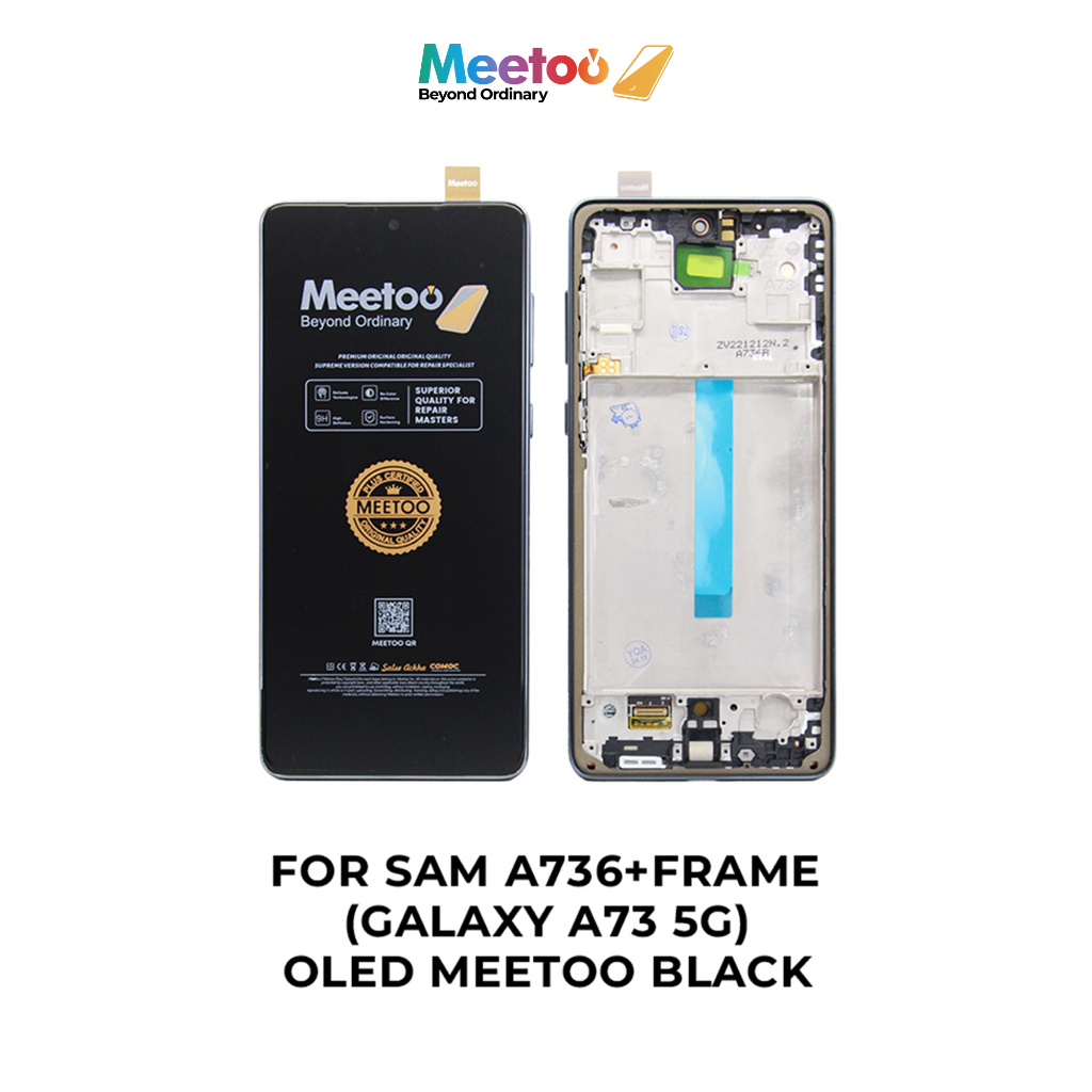 LCD FULLSET | LCD+TS KOMPATIBEL SAMSUNG A736 (GALAXY A73 5G)+FRAME BLACK OLED MEETOO
