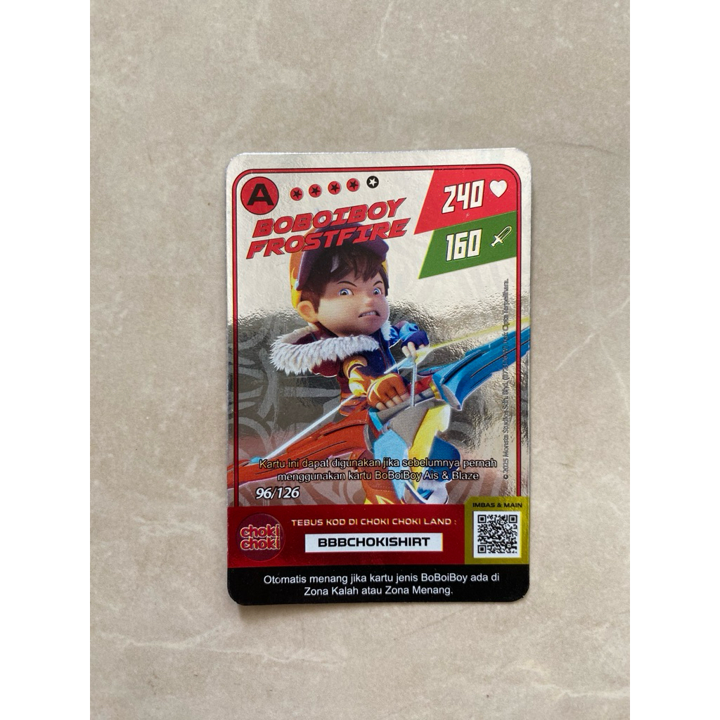 boboiboy frost fire monsta galxy card