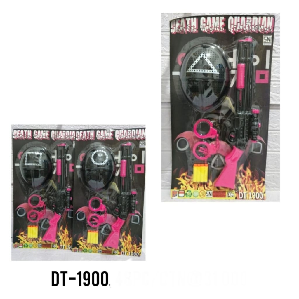 KIDZMANIA -  MAINAN TEMBAK PLUS TOPENG SQUID GAME SATU SET DT-1900