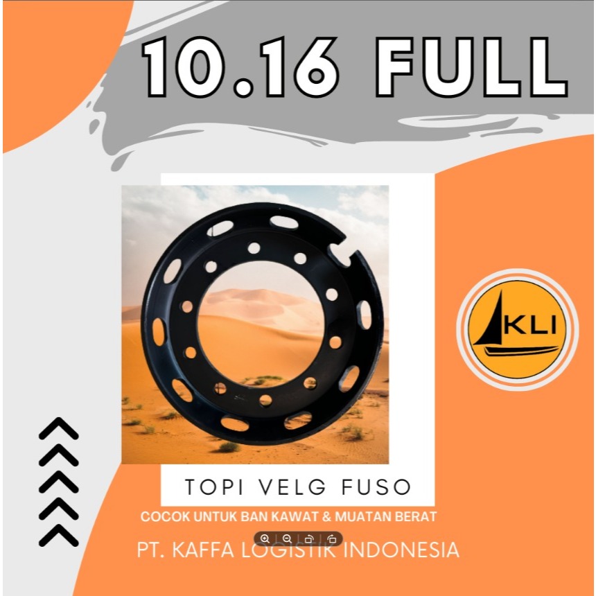 TOPY VELG TRUK FUSO RING 20 LUBANG 10 TEBAL 16 FULL LUBANG ANGIN STANDAR