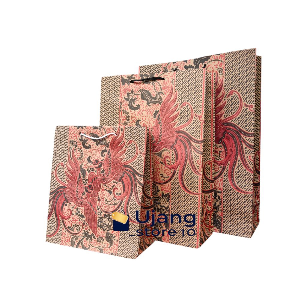 (isi 12 pcs) Paper Bag Batik Motif Burung
