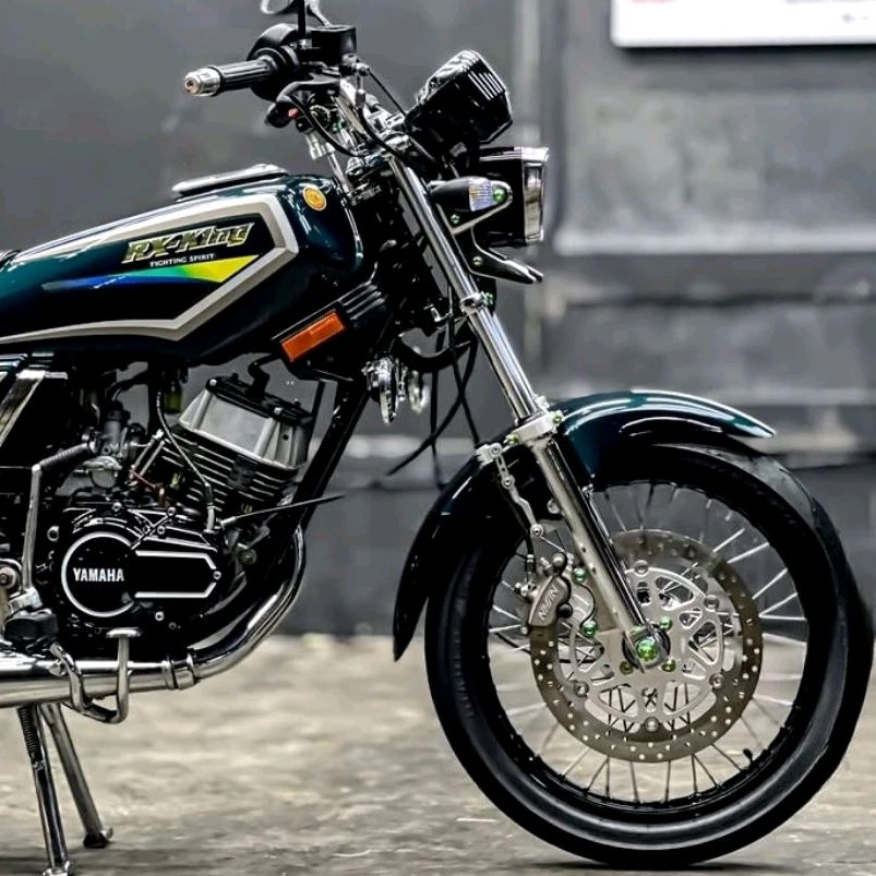 STRIPING ORI YAMAHA RX KING TAHUN 2001 HIJAU HITAM SILVER STICKER YAMAHA RX KING 2001