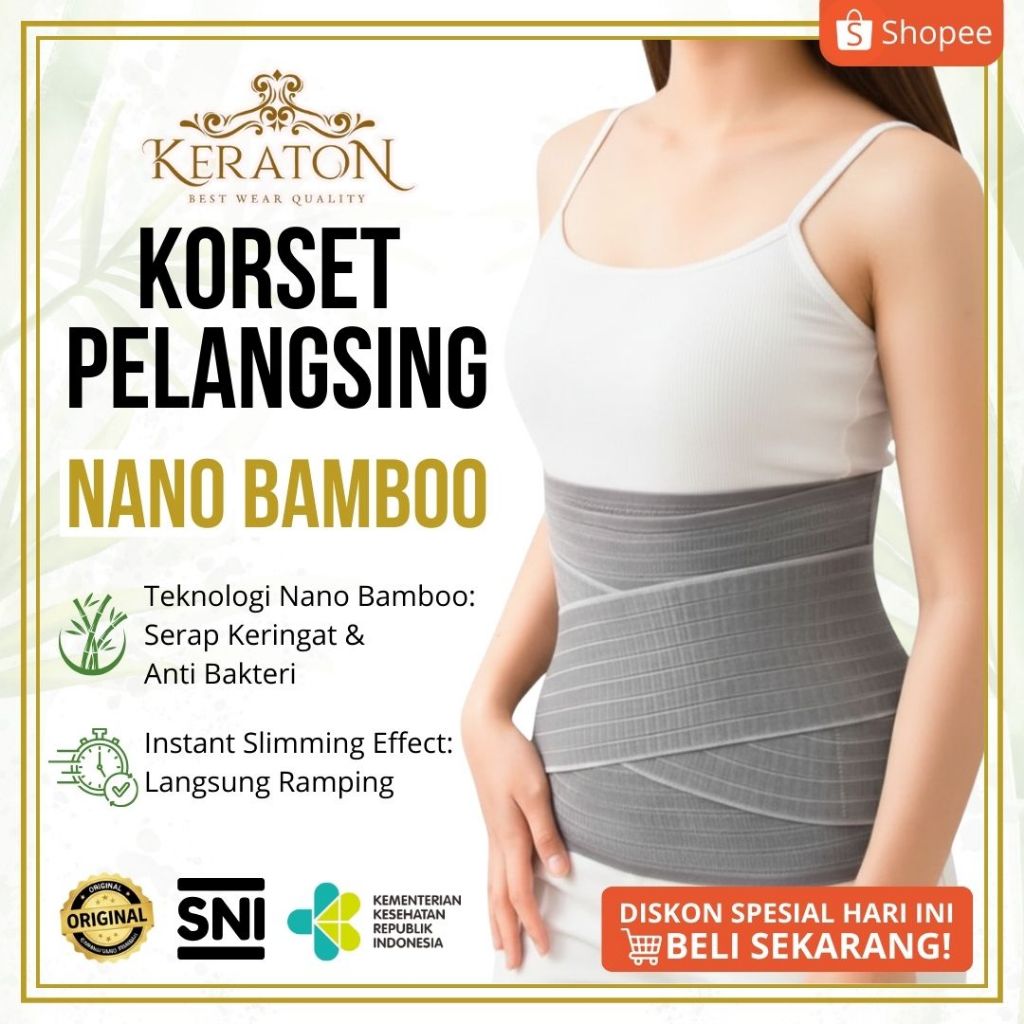 Korset Postpartum Bamboo - Korset Bamboo Pasca Melahirkan - Korset Keraton