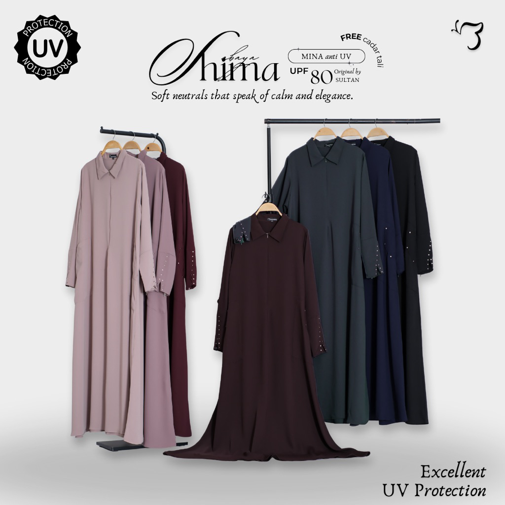 Bonavista - Abaya Shima (2 Size) Abaya bahan mina anti uv by sultan