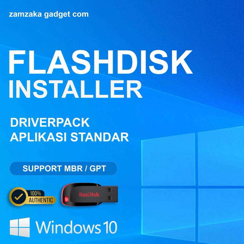 Windows 10 Flashdisk bootable installer instalasi windows install ulang