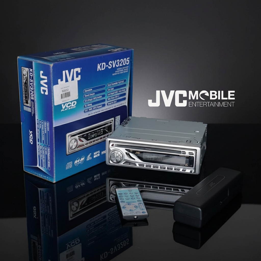 JVC KD-SV3205 Single Din Head Unit - VCD/CD/MP3 Player - Suara Jernih & Powerful