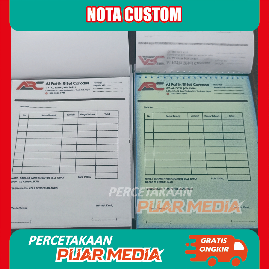 NOTA KONTAN CUSTOM SATUAN