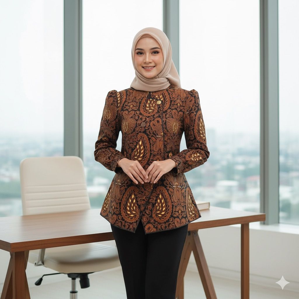 ATASAN BATIK SOGAN JOHANA | blus batik katun wanita