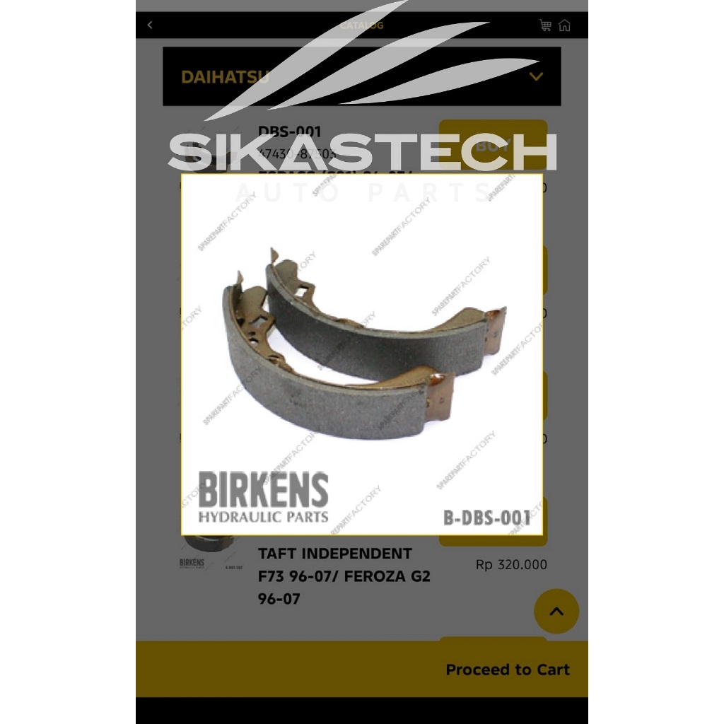 47430-87505-000 SET REAR BRAKE SHOE KIT / KAMPAS REM TROMOL SEPATU RODA BELAKANG SEPASANG KANAN & KI