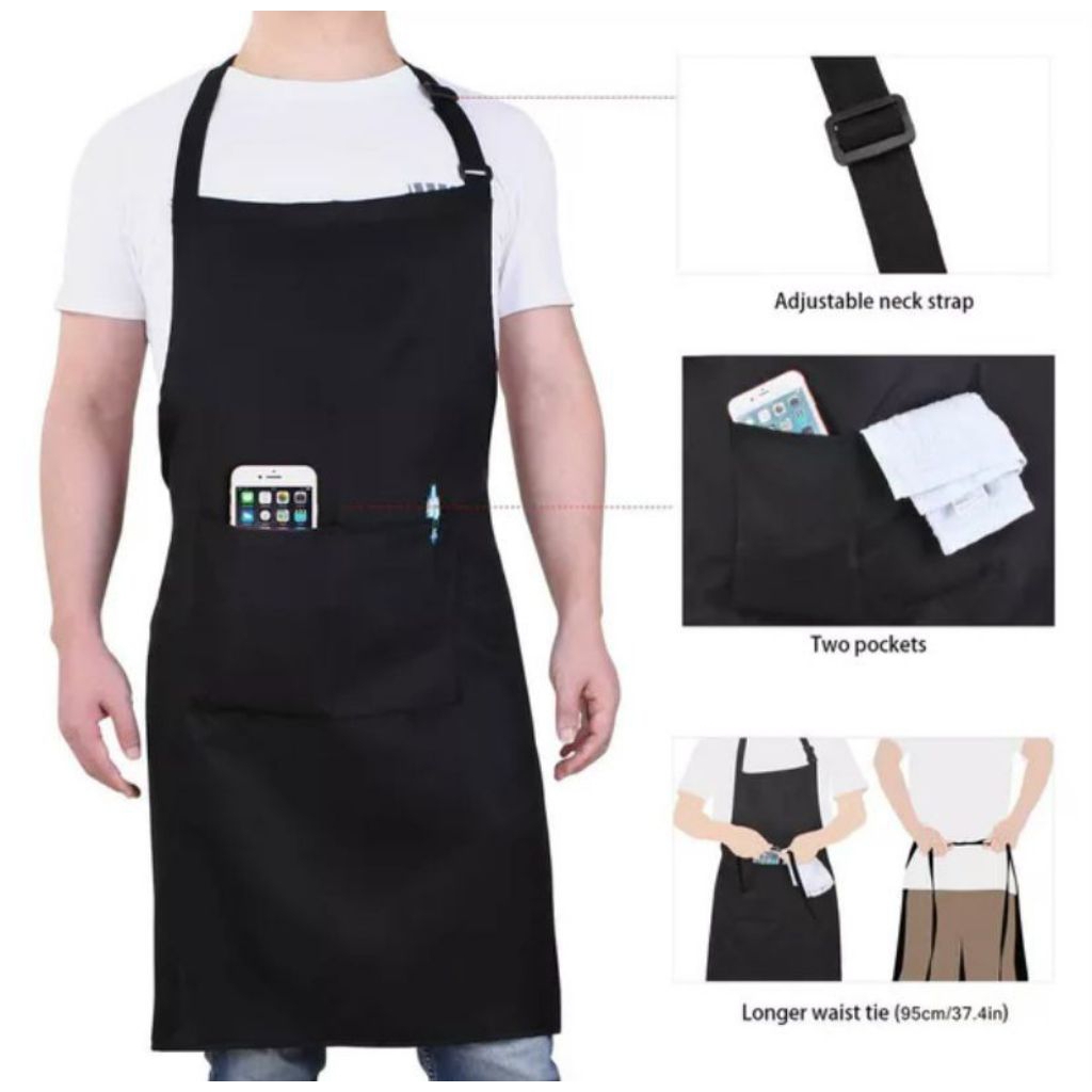 Soreshop_ Celemek Masak Polos / Apron Masak / Celemek / Celemek / Apron