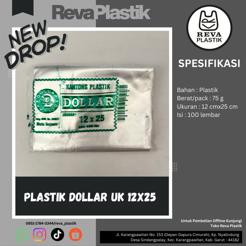 Plastik Dollar uk 12x25