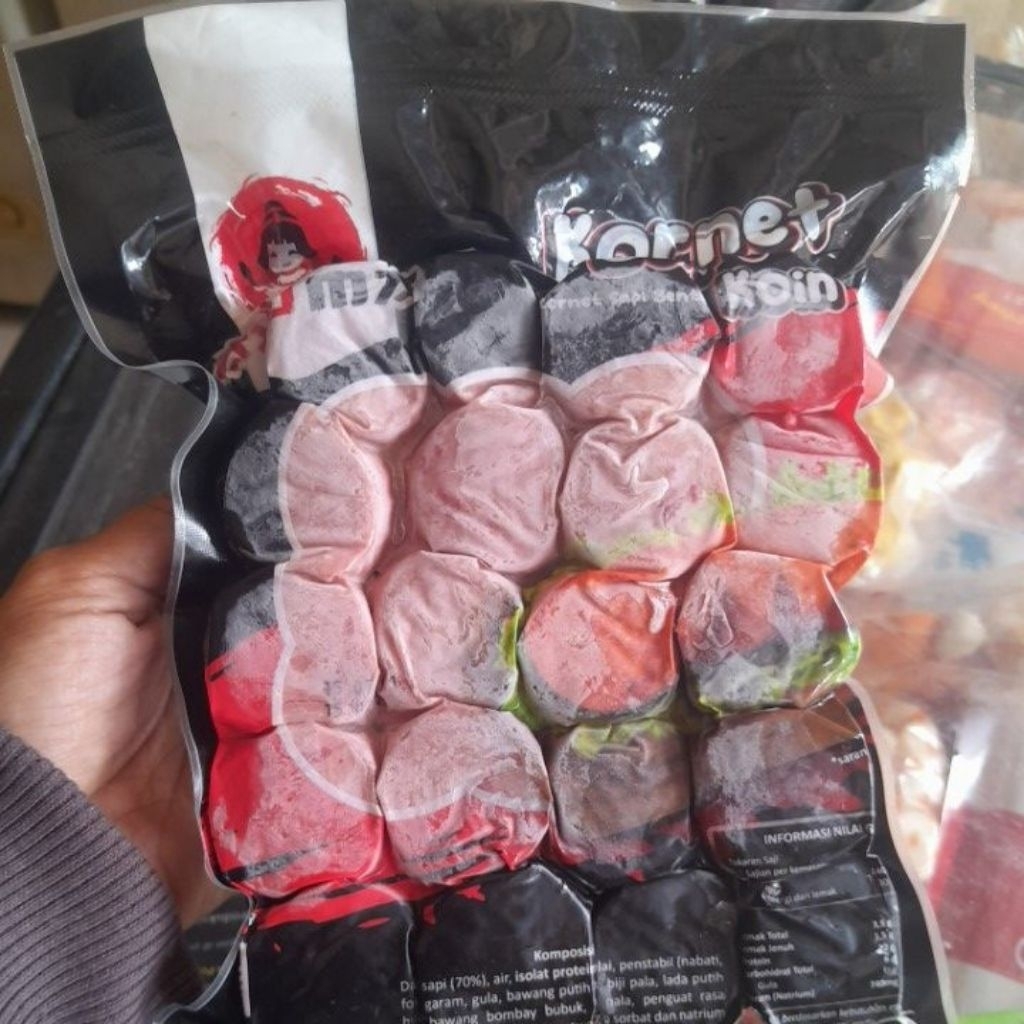 Frozen Bandung kornet sapi koin isi 40