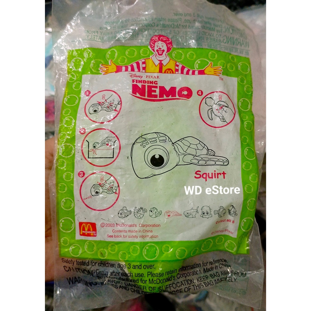 McDonald Happy Meal Toy Finding Nemo, Squirt