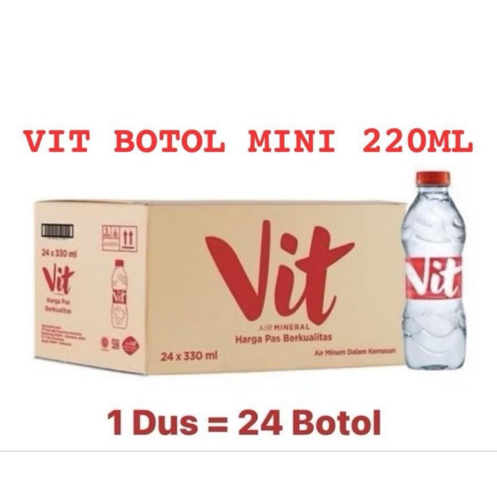 VIT 220 ml moksa Air Mineral 1 dus isi 24 Botol