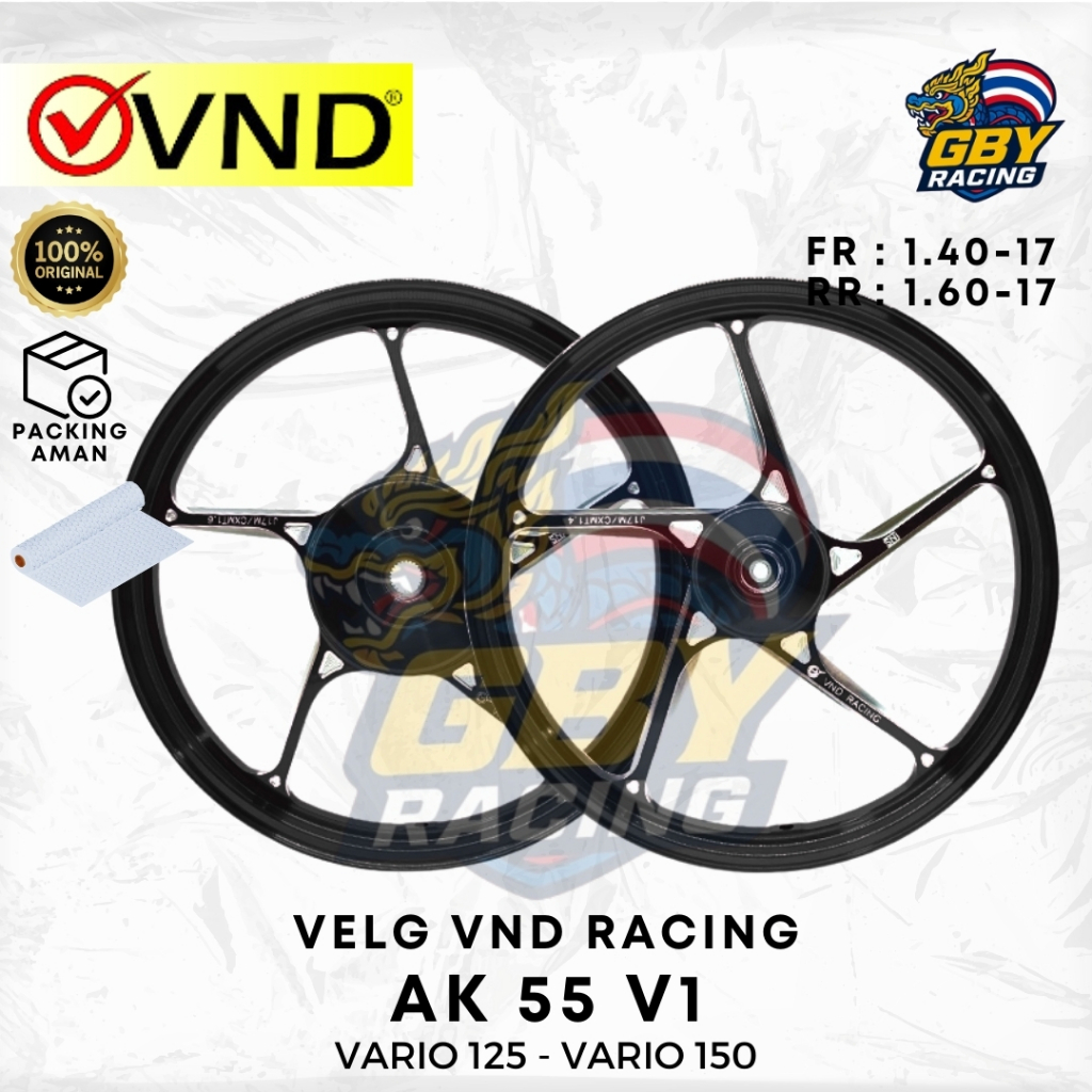 VND AK 55 140x17 & 160x17 - Velg Racing Vario Model Enkei Ring 17 Vario 125 Vario 150 Original VND