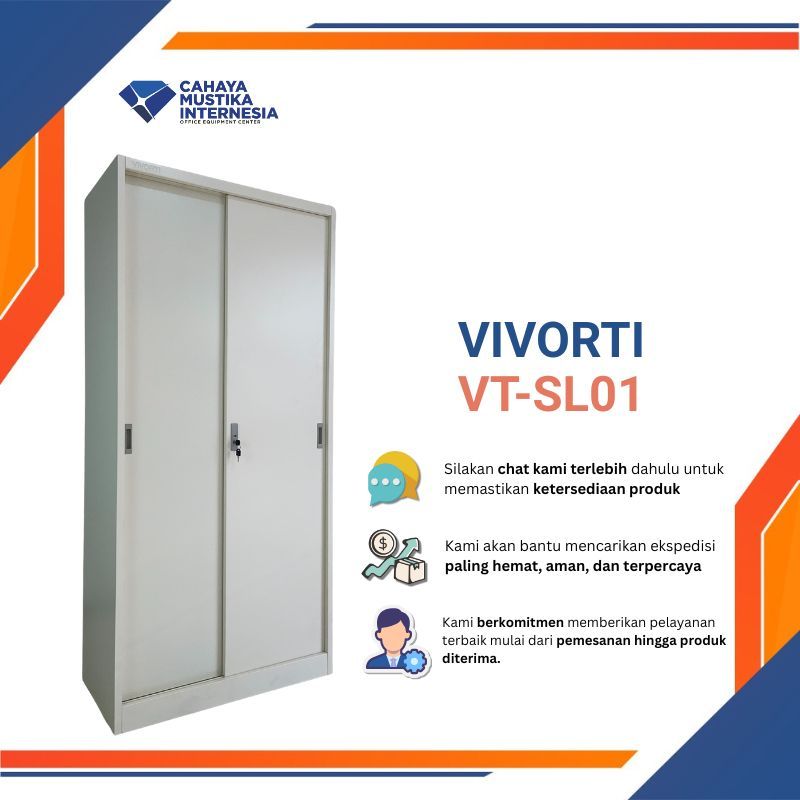 Lemari Arsip Besi/Lemari Arsip 2 pintu/ Lemari Arsip Besi 2 Pintu Vivorti VT-SL01