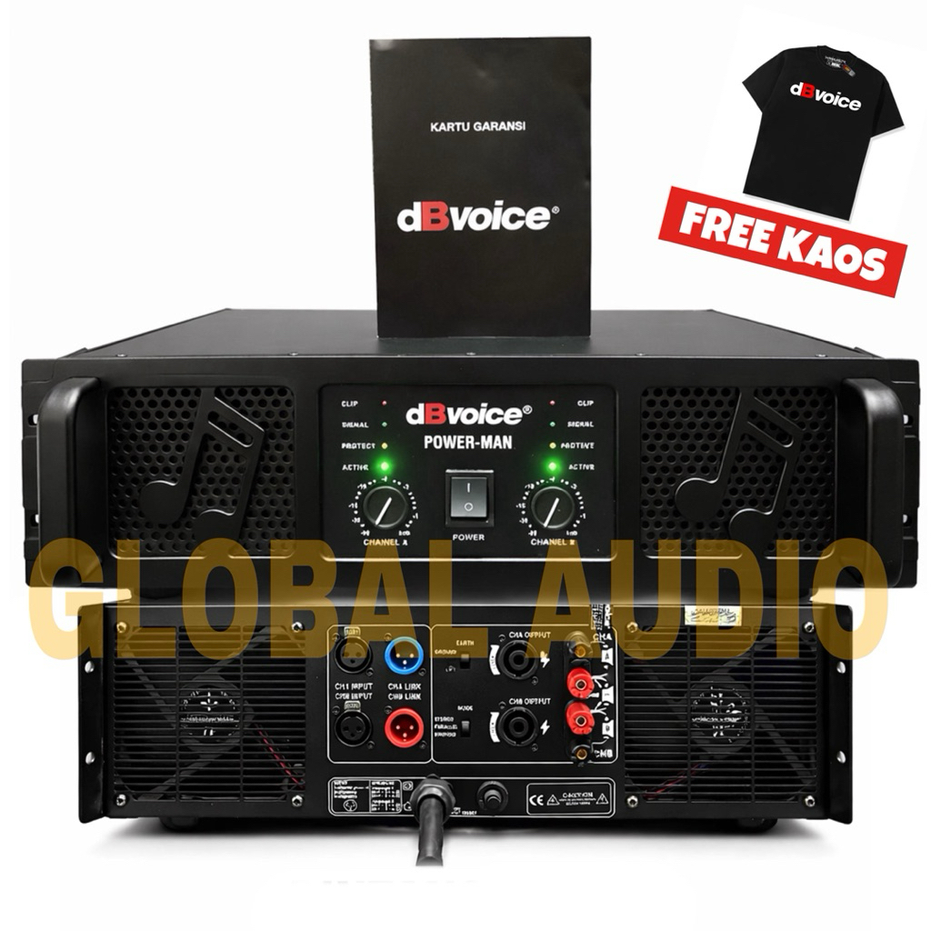 Power Amplifier DB Voice Power Man 2x2000watt Original Amplifier dBvoice Class GB PowerMan Bagus ( B