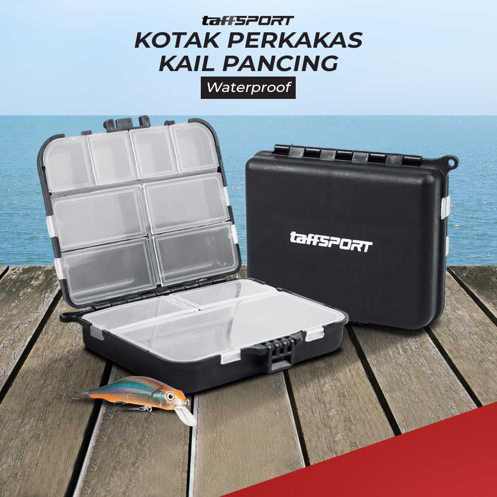 2 TINGKAT Kotak Kail Pancing Box Umpan Mancing Kecil Mini Waterproof Case