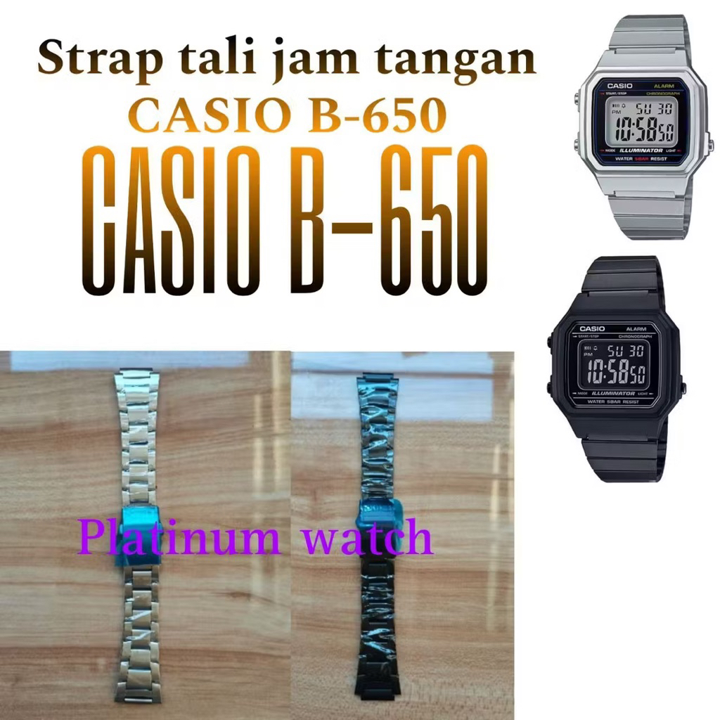 Strap Tali Jam Tangan Stainless Casio B-650 b-650 Strap tali jam tangan stainless casio b650