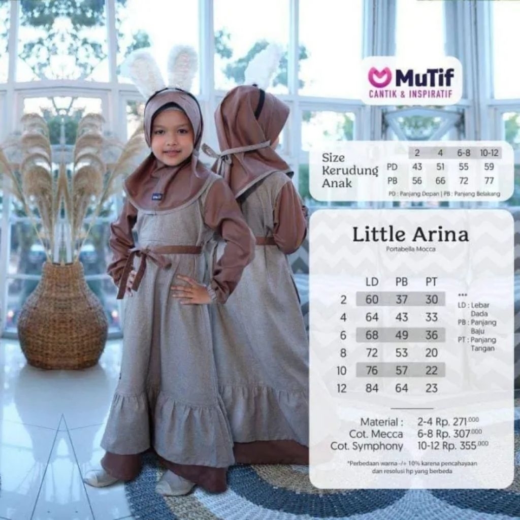 GAMIS MUTIF LITTLE ARINA TERBARU 2024