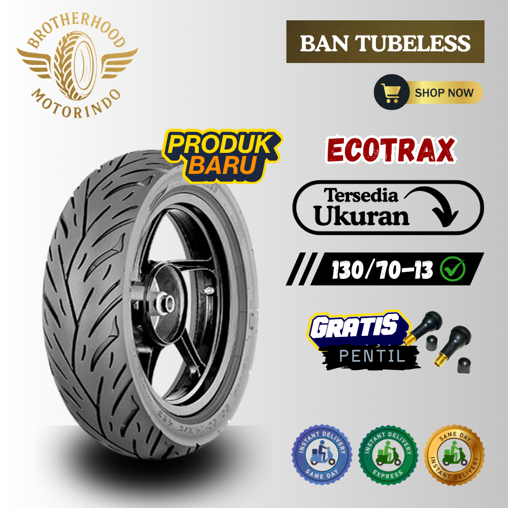 BAN IRC ECOTRAX TUBELESS (130/70-13 / 130 70 13) BAN IRC / BAN RING 13 / BAN TUBLES RING 13 / BAN MO