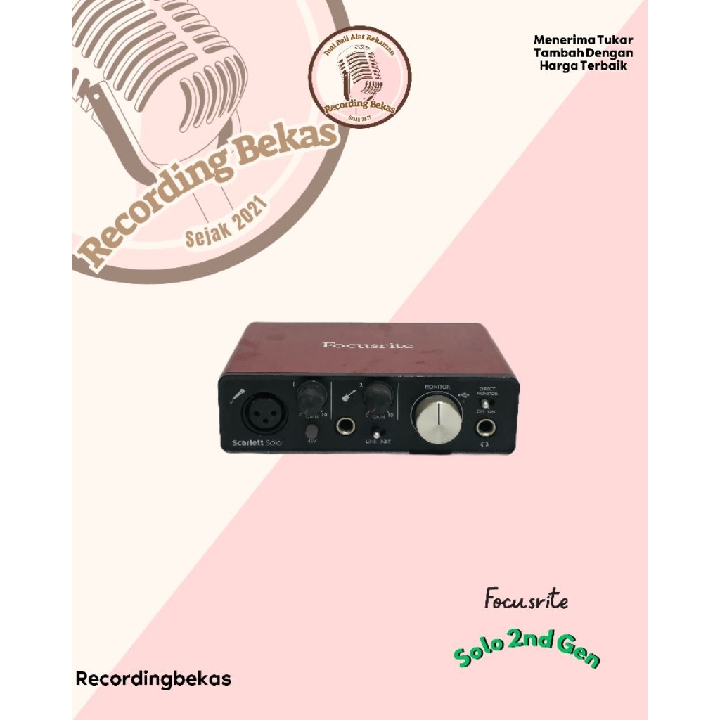 Soundcard Focusrite Solo 2nd gen