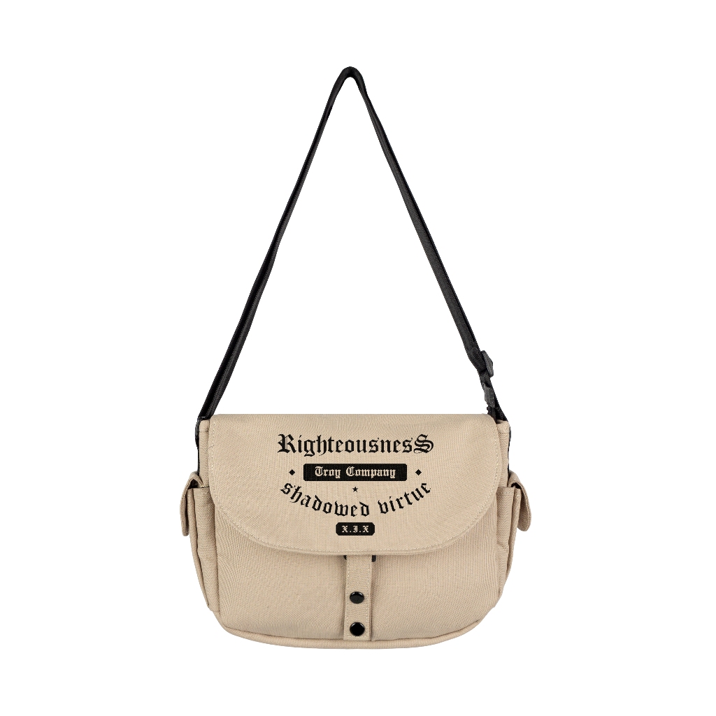 Troy Company Sling Bag Messenger Bag Righteousness - Tas Selempang Beige SBD 3498