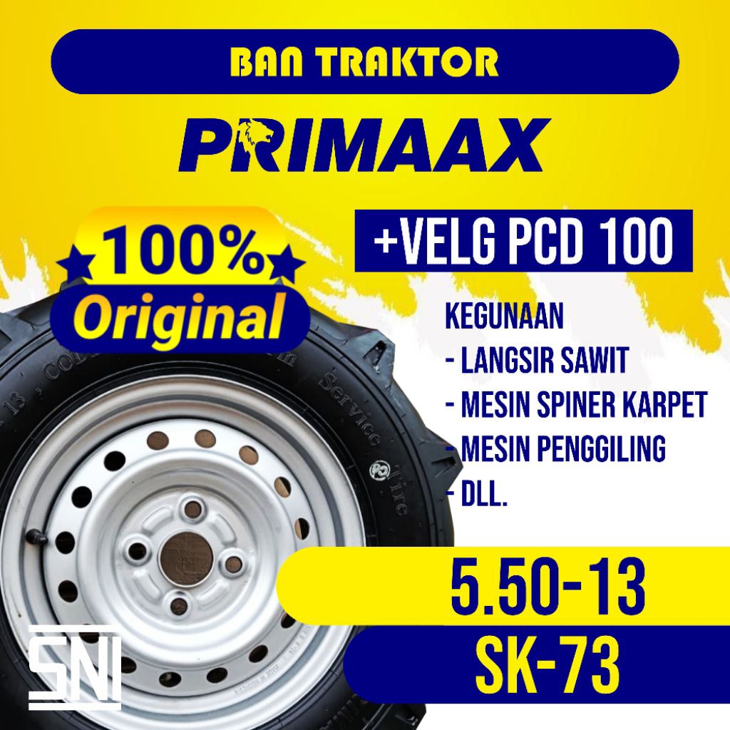 Ban Traktor Ring 13 5.50+ Velg PCD 100 Langsir Sawit
