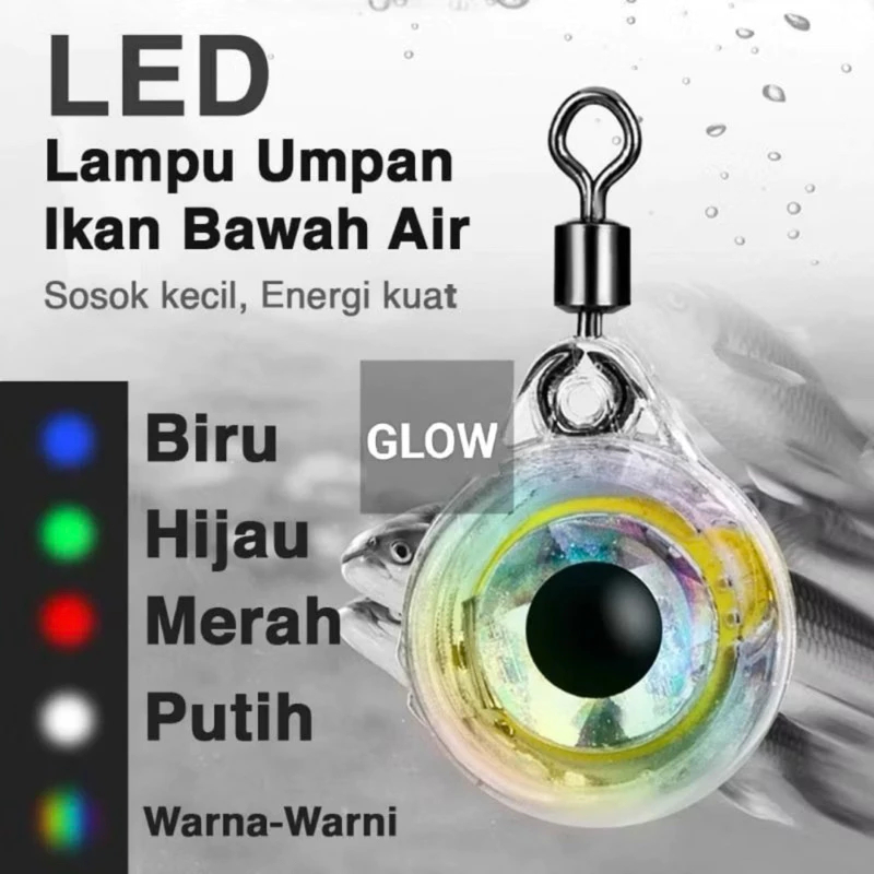 Mata ikan LAMPU LED Menyala Untuk Jigging - esca eye Led - Umpan Jigging Malam