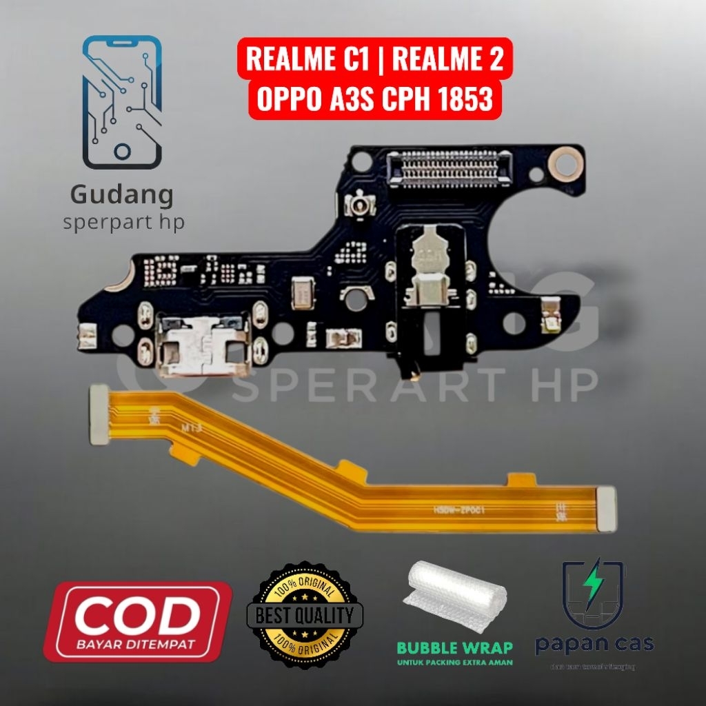 HP REALME C1 | REALME 2 | OPPO A3S CPH1853 FLEXIBLE CON T/C + CON H/F + MIC + FLEXIBLE BOARD / PAPAN
