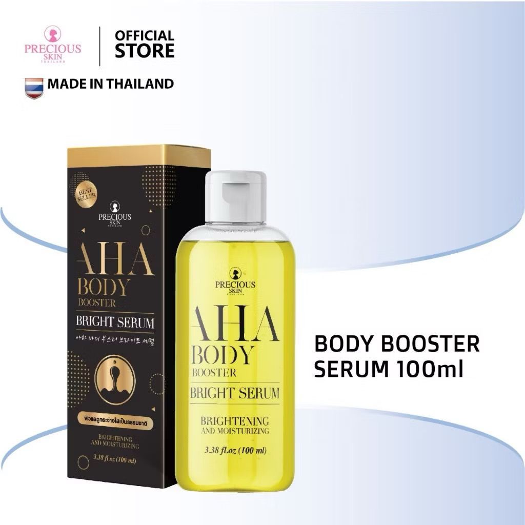 Precious Skin Thailand AHA Brightening & Whitening Booster Body Serum Jumbo / Serum Pemutih 100ml