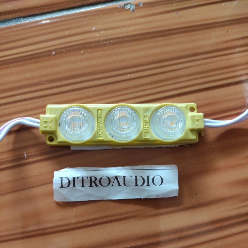 KUNING PER  BIJI Lampu LED 3 mata Jumbo 3 watt 12V ( per biji)