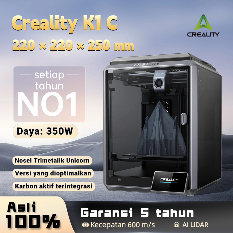 Creality K1C 3D Printer Nozzle Unicorn Ultra Cepat 600mm/s Tahan Aus Kecepatan Tinggi Pemantauan Kam