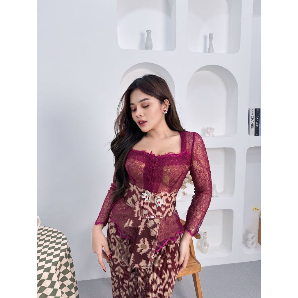 Kebaya Calula Series | Kebaya Santili Segilima Pinggiran Depan Jahitan Tailor | Kebaya Wisuda | Keba